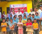 ग्लोबल आइएमई बैंक अर्घाखाँची शाखाद्वारा विद्यालयलाई शैक्षिक तथा खेलकुद सामग्री वितरण