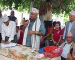 त्रिवेणीधाममा ज्येष्ठ नागरिक तथा सहयोगदाता सम्मान